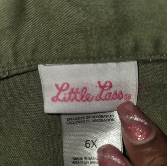 Little Lass Green Ruffled Mandarin Collar Dress - Picture 5 of 7